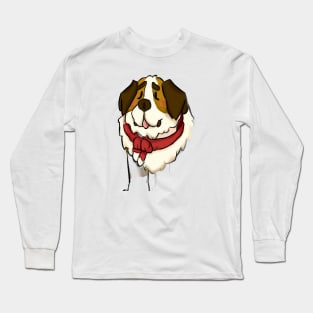 Cute St. Bernard Drawing Long Sleeve T-Shirt